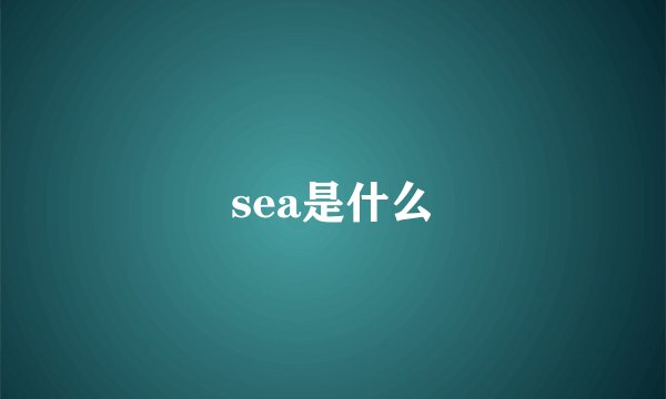 sea是什么