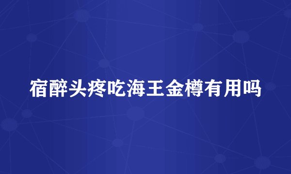 宿醉头疼吃海王金樽有用吗