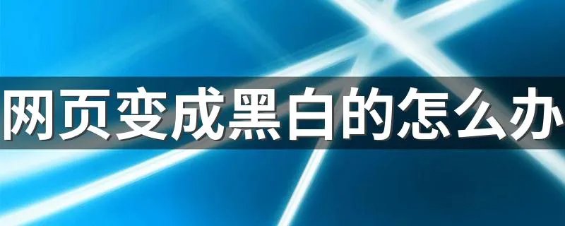 网页变成黑白的怎么办 网页变成黑白的原因