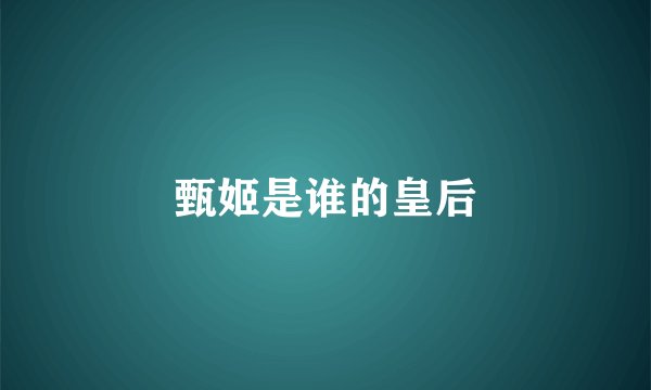 甄姬是谁的皇后