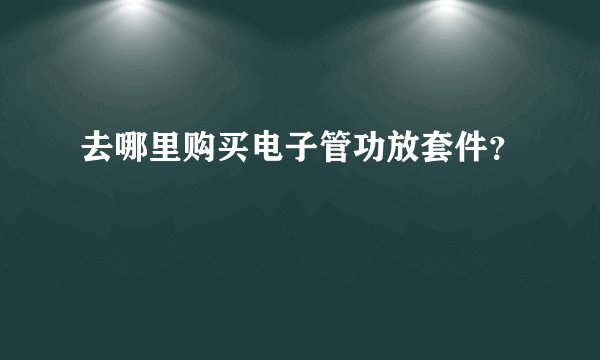 去哪里购买电子管功放套件？