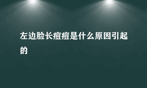 左边脸长痘痘是什么原因引起的
