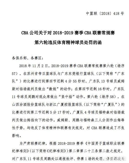 CBA开出新赛季第一张罚单,周鹏停赛一场,难道江苏主场就不应该对其进行处罚吗?