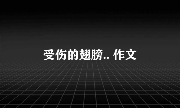 受伤的翅膀.. 作文