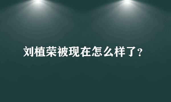 刘植荣被现在怎么样了？