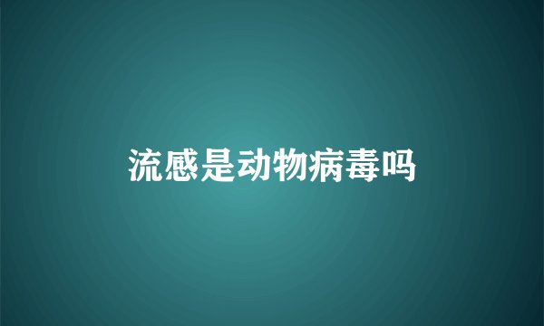 流感是动物病毒吗