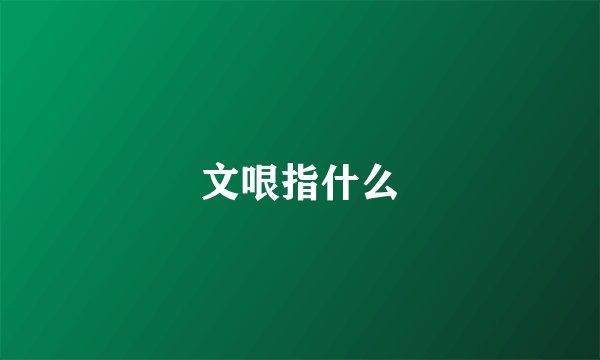 文哏指什么