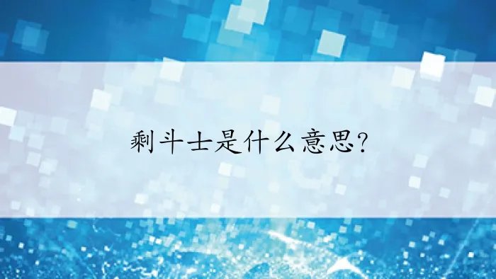 剩斗士是什么意思？