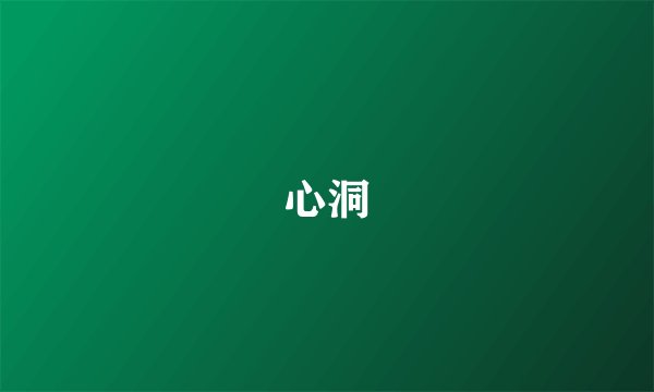 心洞
