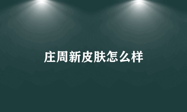 庄周新皮肤怎么样
