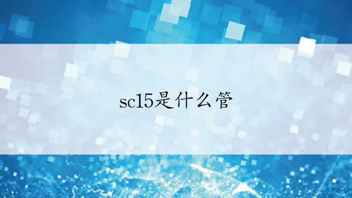 sc15是什么管
