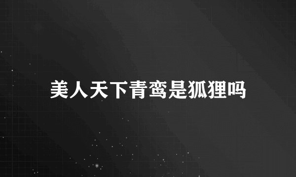 美人天下青鸾是狐狸吗