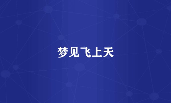 梦见飞上天