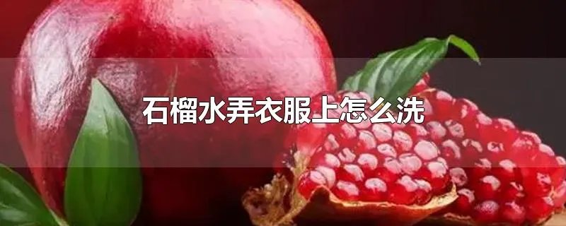 石榴水弄衣服上怎么洗