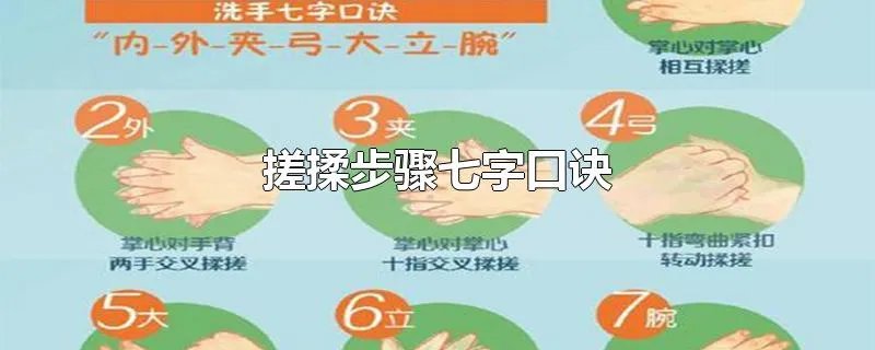 搓揉步骤七字口诀