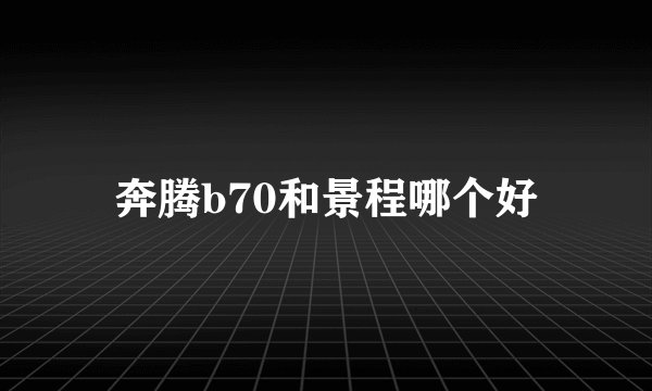 奔腾b70和景程哪个好