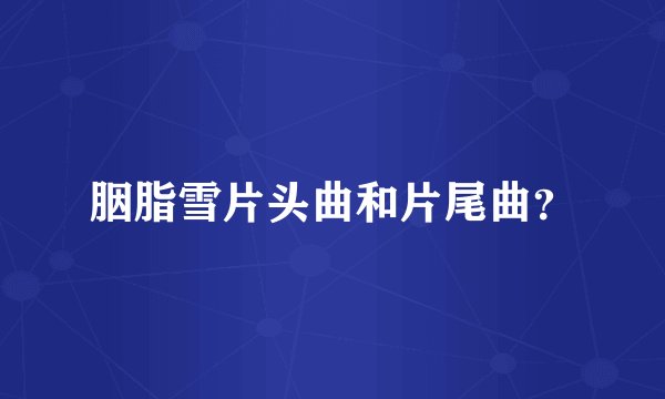 胭脂雪片头曲和片尾曲？