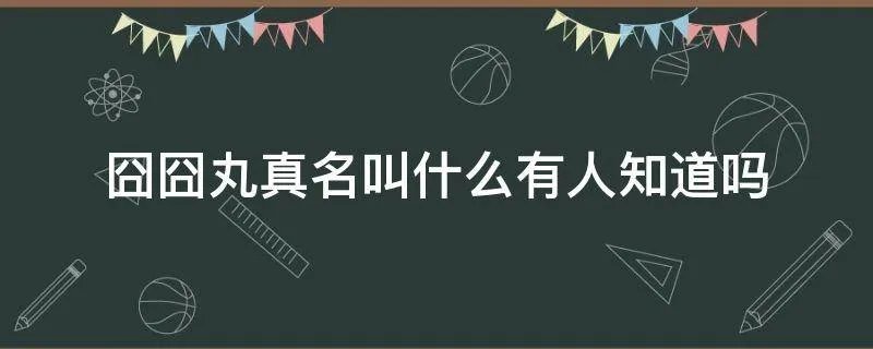 囧囧丸真名叫什么有人知道吗