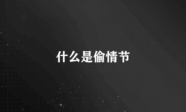 什么是偷情节