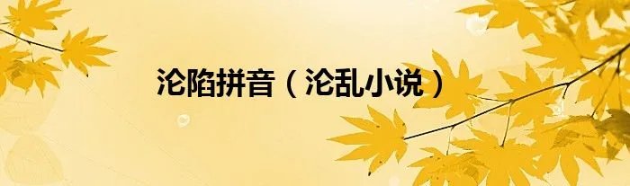 沦陷拼音（沦乱小说）