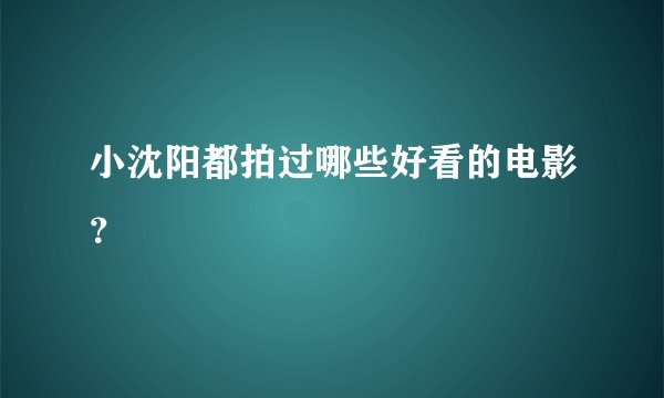 小沈阳都拍过哪些好看的电影？