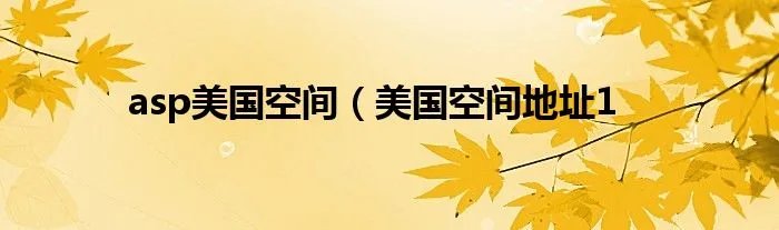 asp美国空间(美国空间地址1
