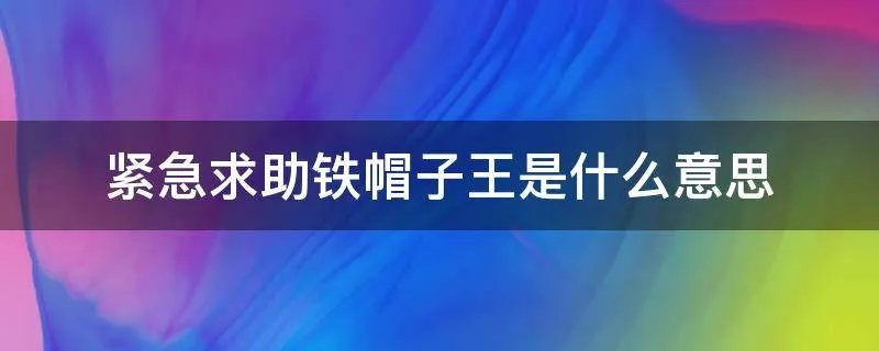 紧急求助铁帽子王是什么意思