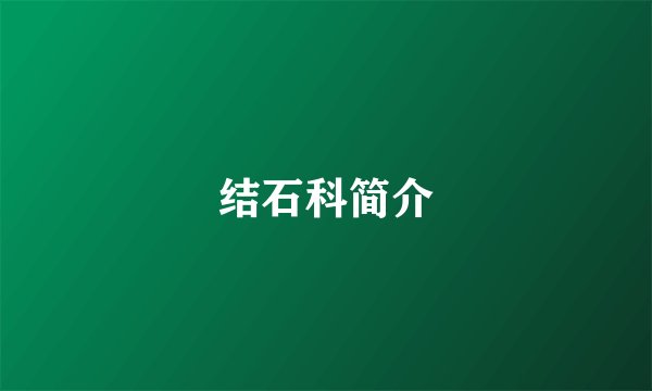 结石科简介