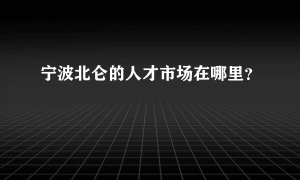 宁波北仑的人才市场在哪里？