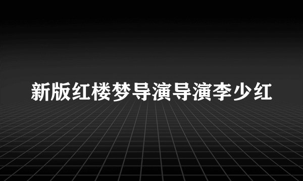 新版红楼梦导演导演李少红