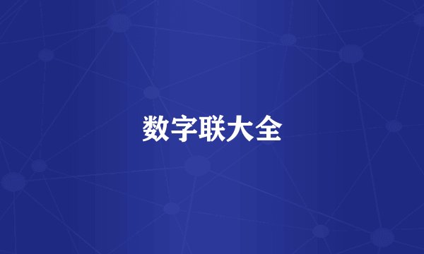 数字联大全