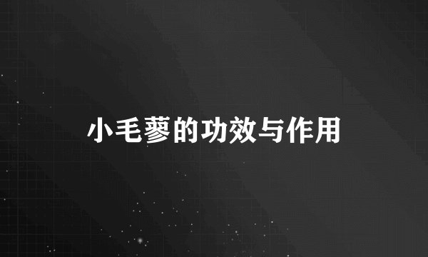 小毛蓼的功效与作用