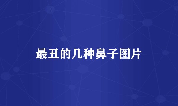 最丑的几种鼻子图片