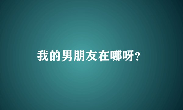 我的男朋友在哪呀？