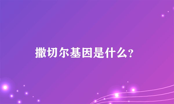 撒切尔基因是什么？