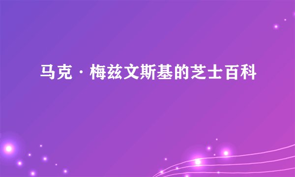 马克·梅兹文斯基的芝士百科