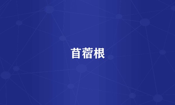 苜蓿根