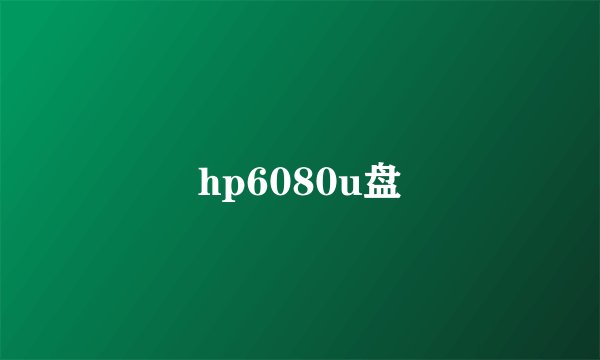hp6080u盘