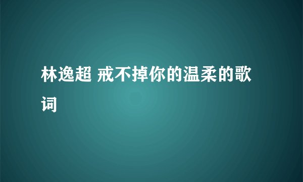 林逸超 戒不掉你的温柔的歌词