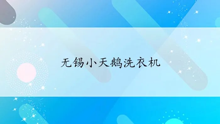 无锡小天鹅洗衣机