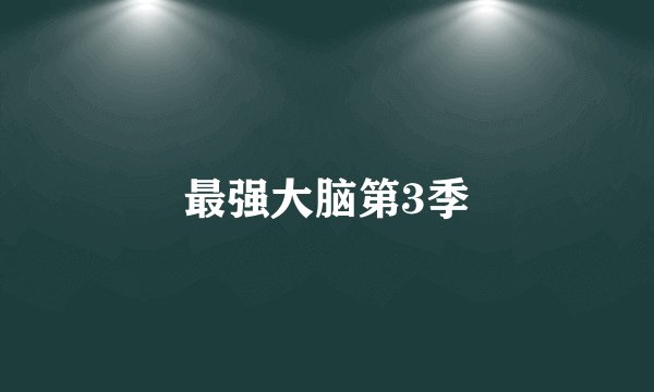 最强大脑第3季