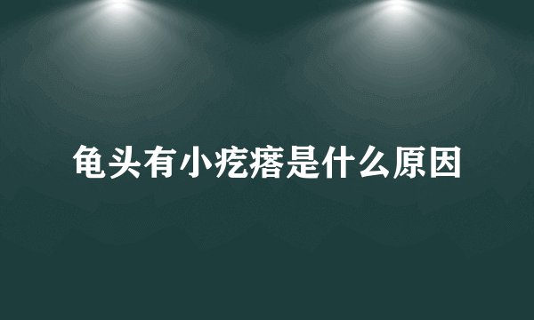 龟头有小疙瘩是什么原因