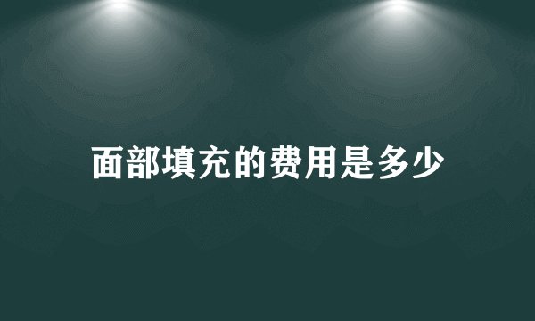 面部填充的费用是多少