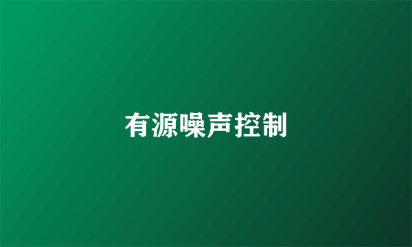 有源噪声控制