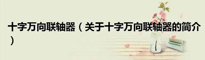 十字万向联轴器（关于十字万向联轴器的简介）