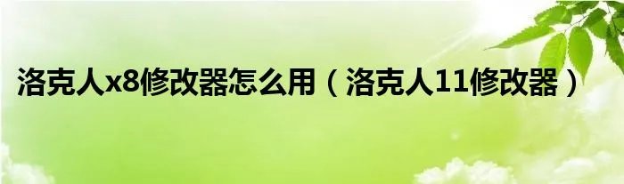 洛克人x8修改器怎么用（洛克人11修改器）