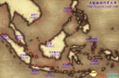《大航海时代4HD》全城市位置与坐标一览