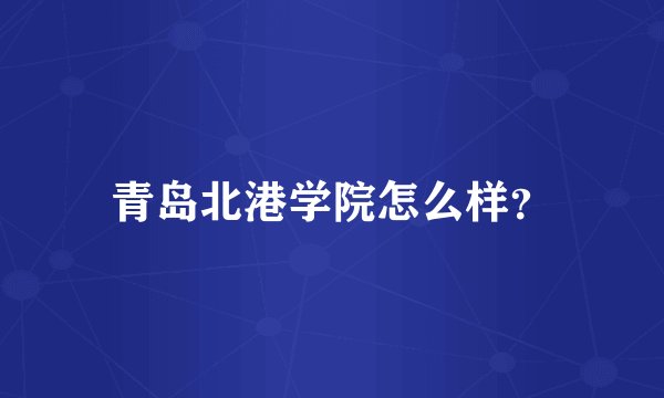 青岛北港学院怎么样？