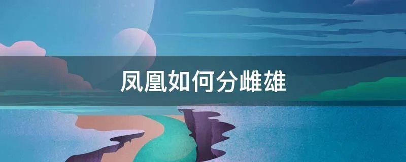 凤凰如何分雌雄