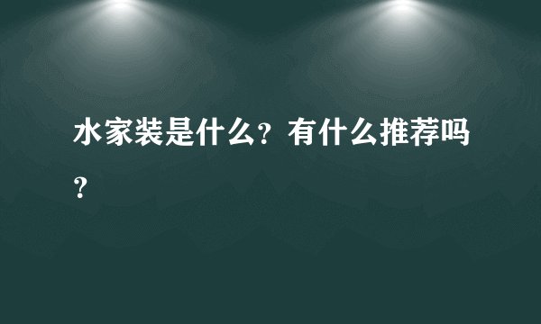 水家装是什么?有什么推荐吗?